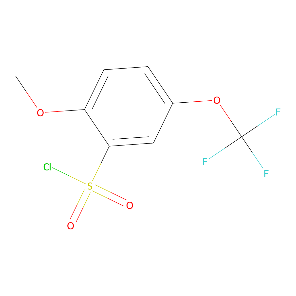 2-Methoxy-5-(trifluoromethoxy)benzenesulfonyl chloride molecular structure, CAS 1010422-55-5