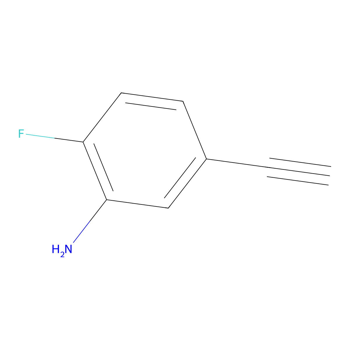 5-Ethynyl-2-fluoroaniline molecular structure, CAS 1010422-58-8
