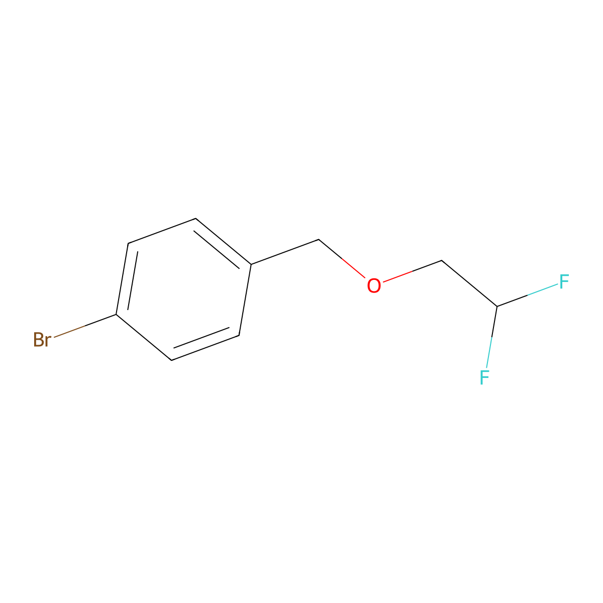 1-Bromo-4-[(2,2-difluoroethoxy)methyl]benzene molecular structure, CAS 1010422-60-2