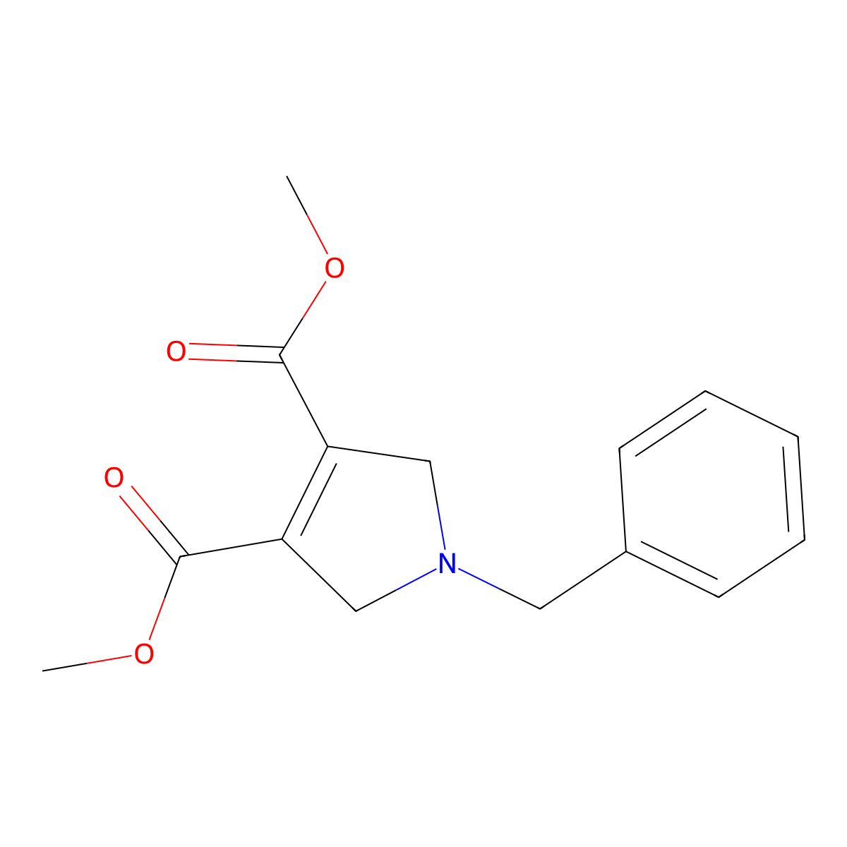 Dimethyl 1-benzyl-2,5-dihydro-1H-pyrrole-3,4-dicarboxylate molecular structure, CAS 101046-33-7