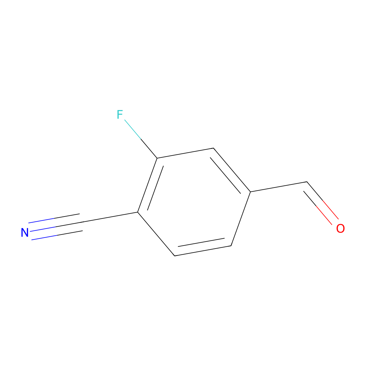2-Fluoro-4-formylbenzonitrile molecular structure, CAS 101048-76-4