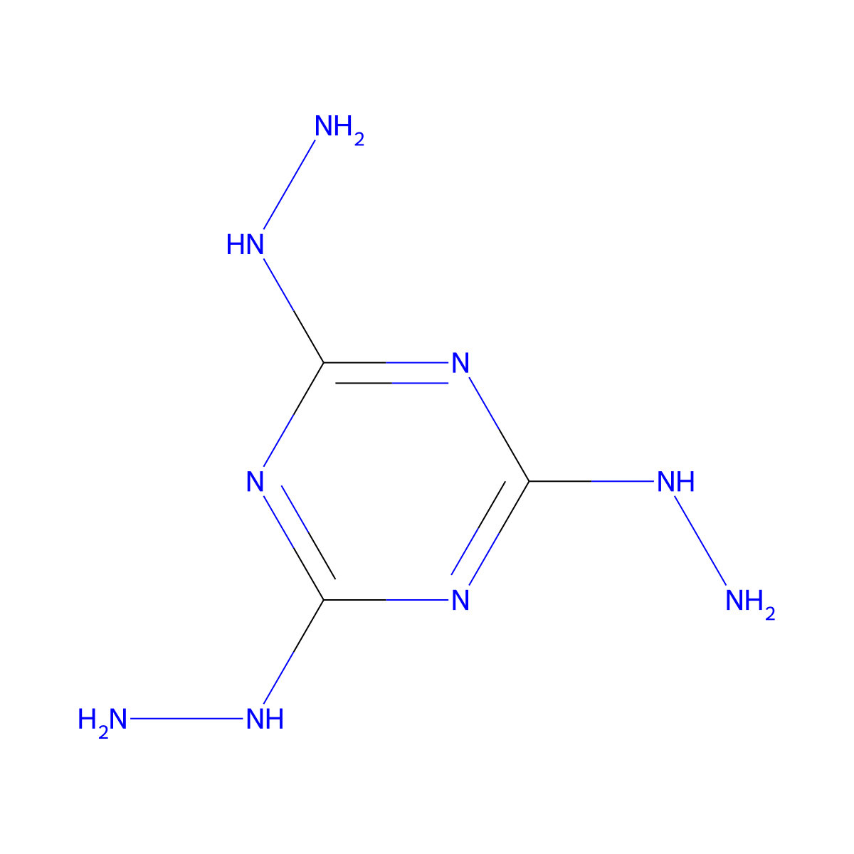 1,3,5-Triazine, 2,4,6-trihydrazinyl- molecular structure, CAS 10105-42-7