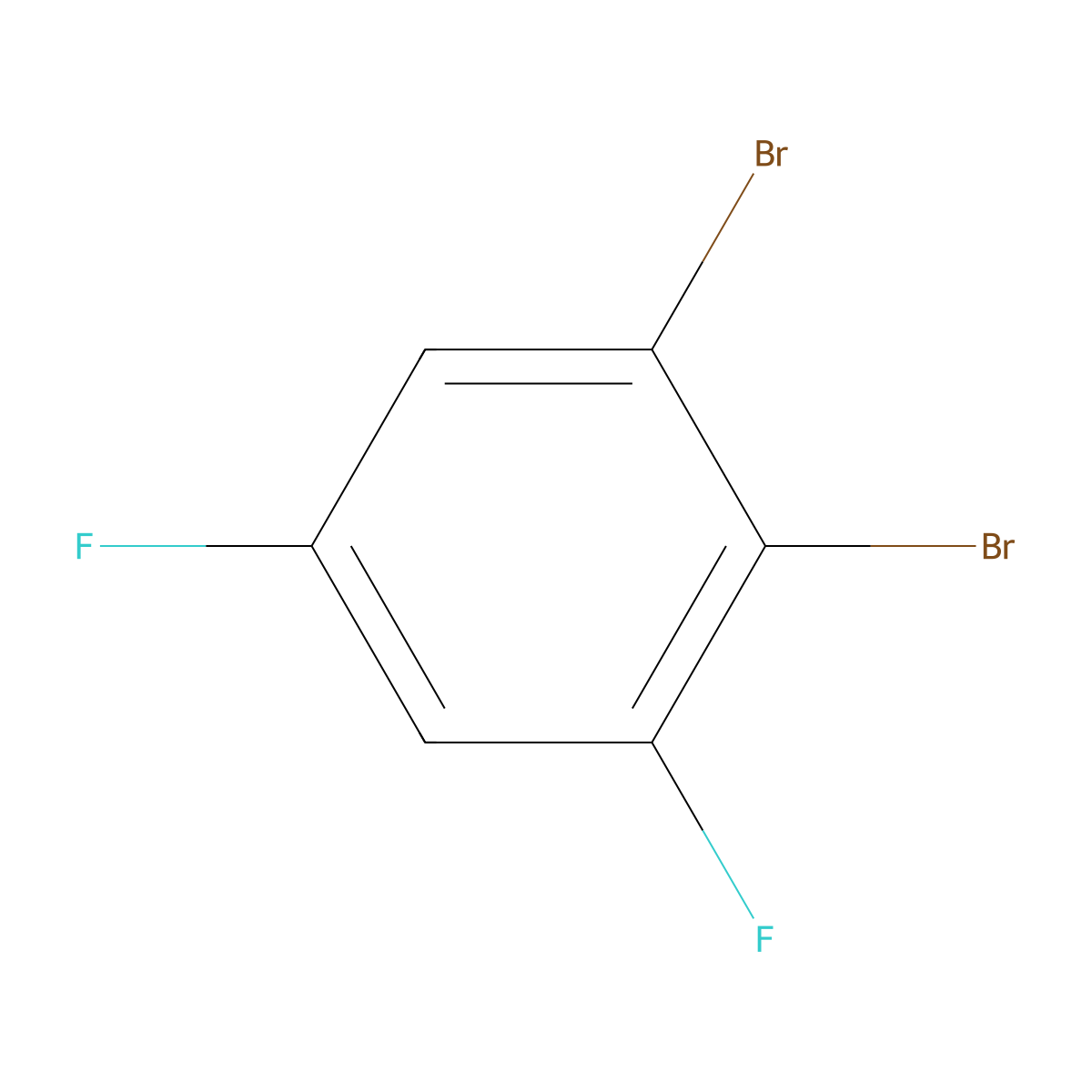 1,2-Dibromo-3,5-difluorobenzene molecular structure, CAS 101051-60-9