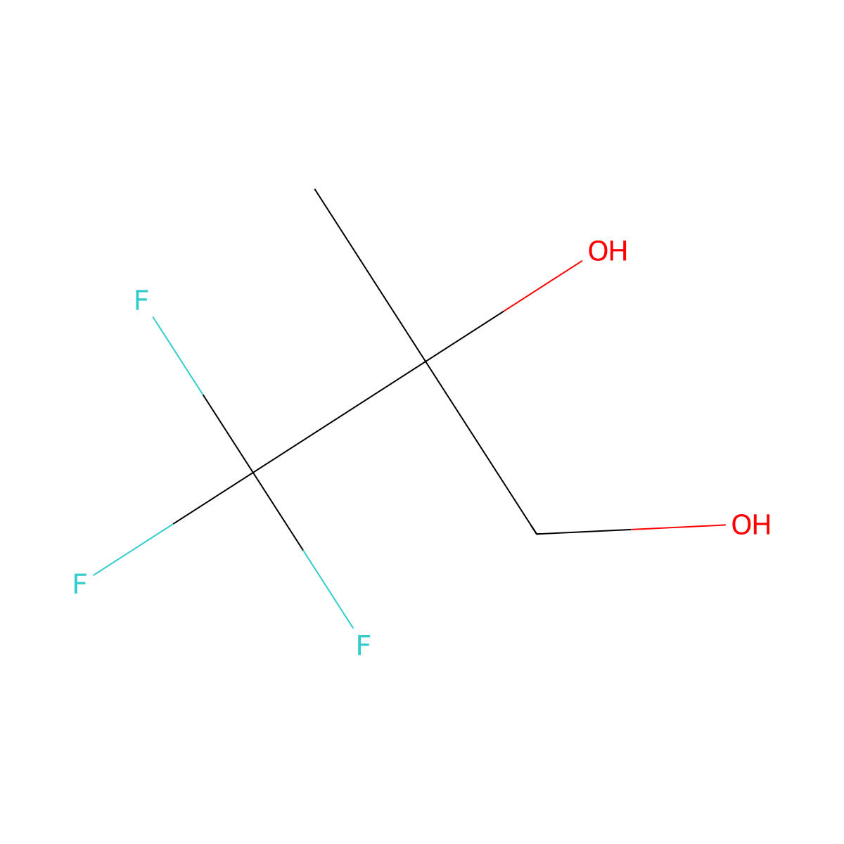 3,3,3-Trifluoro-2-methylpropane-1,2-diol molecular structure, CAS 101055-10-1