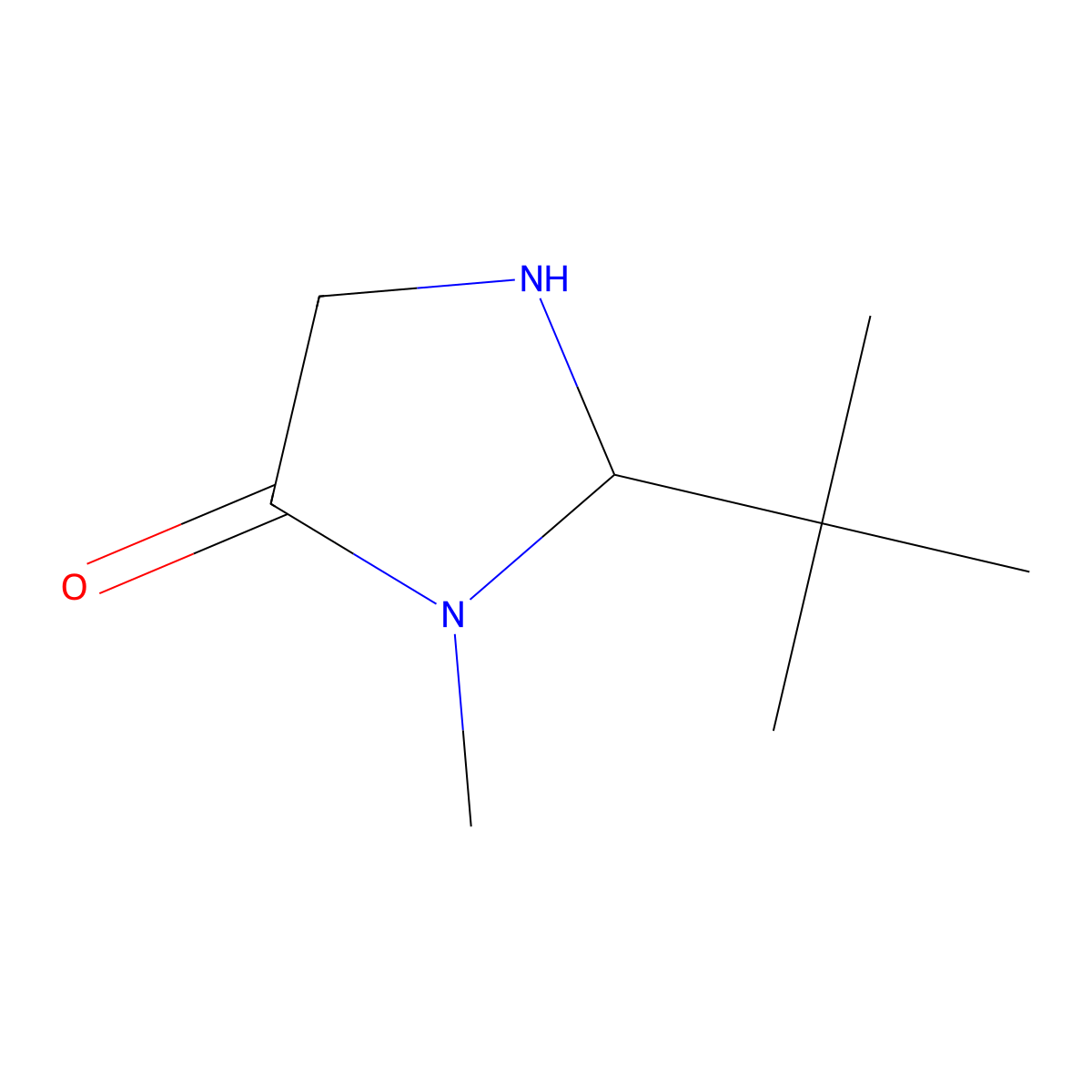 2-tert-Butyl-3-methylimidazolidin-4-one molecular structure, CAS 101055-55-4