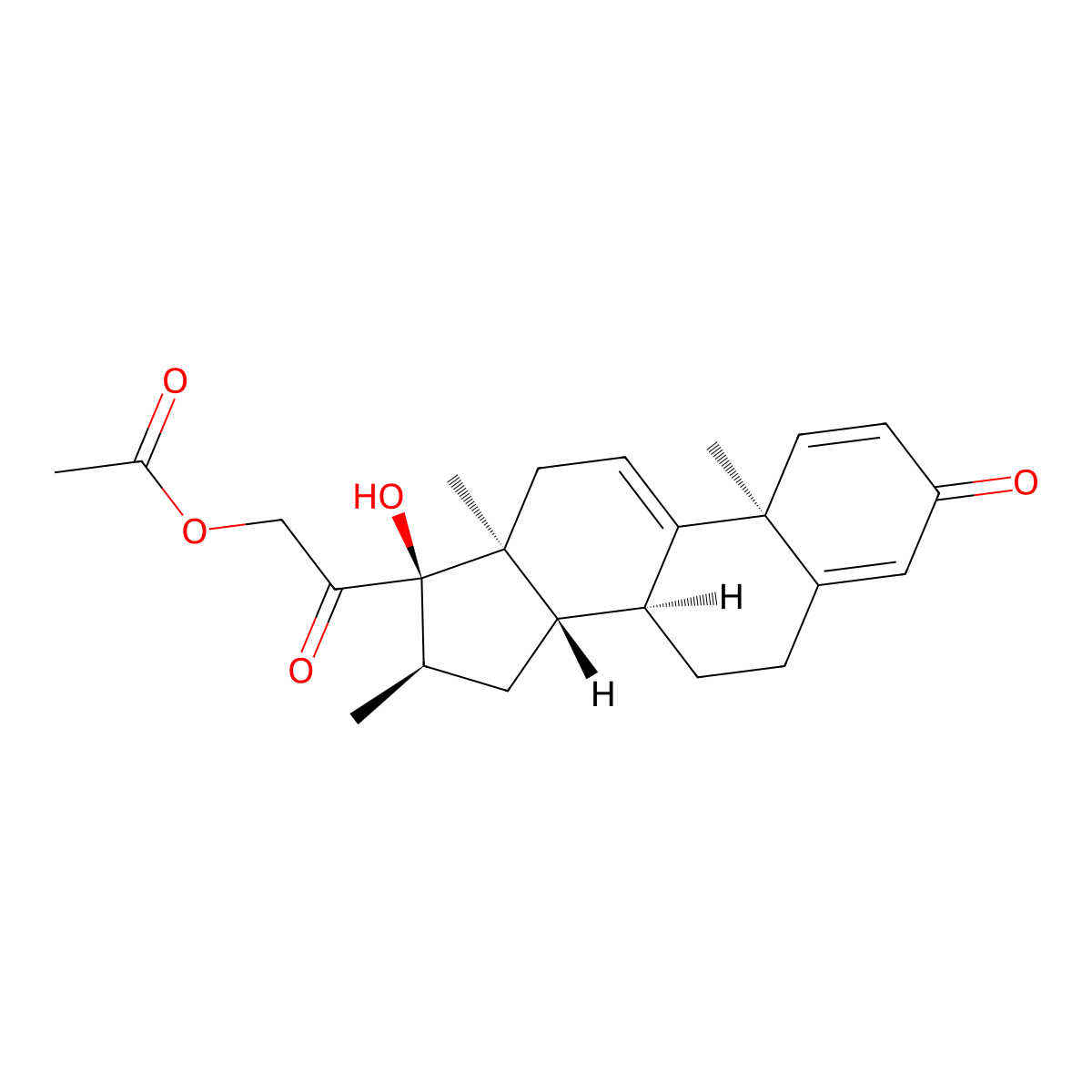 9,11-Dehydrodexamethasone acetate molecular structure, CAS 10106-41-9