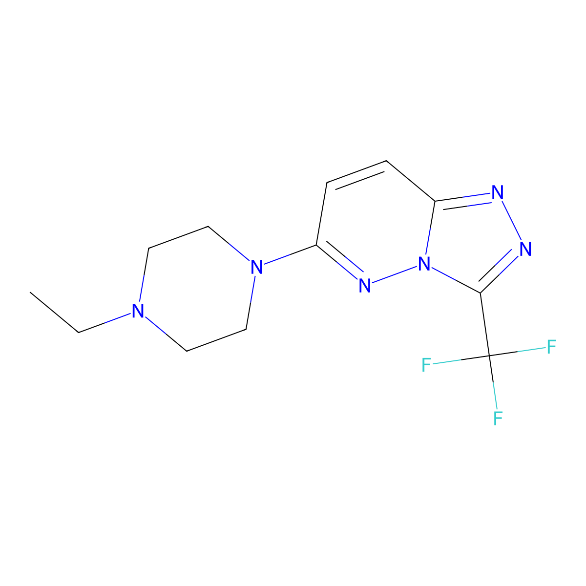 6-(4-Ethylpiperazin-1-yl)-3-(trifluoromethyl)[1,2,4]triazolo[4,3-b]pyridazine molecular structure, CAS 1010623-73-0