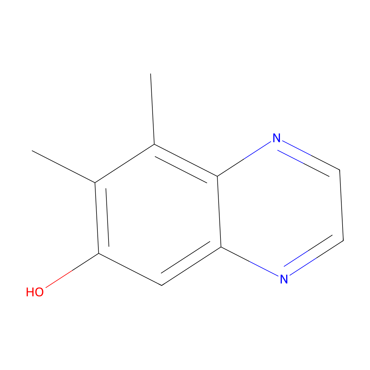 7,8-Dimethylquinoxalin-6-ol molecular structure, CAS 101063-90-5