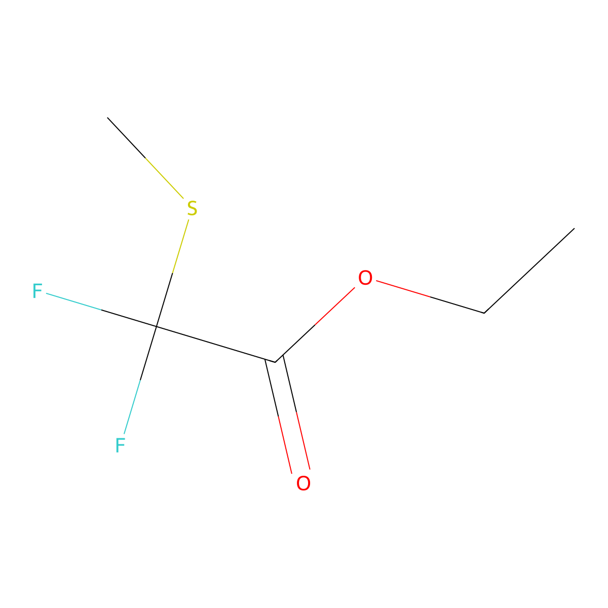 Ethyl 2,2-difluoro-2-(methylsulfanyl)acetate molecular structure, CAS 101068-13-7