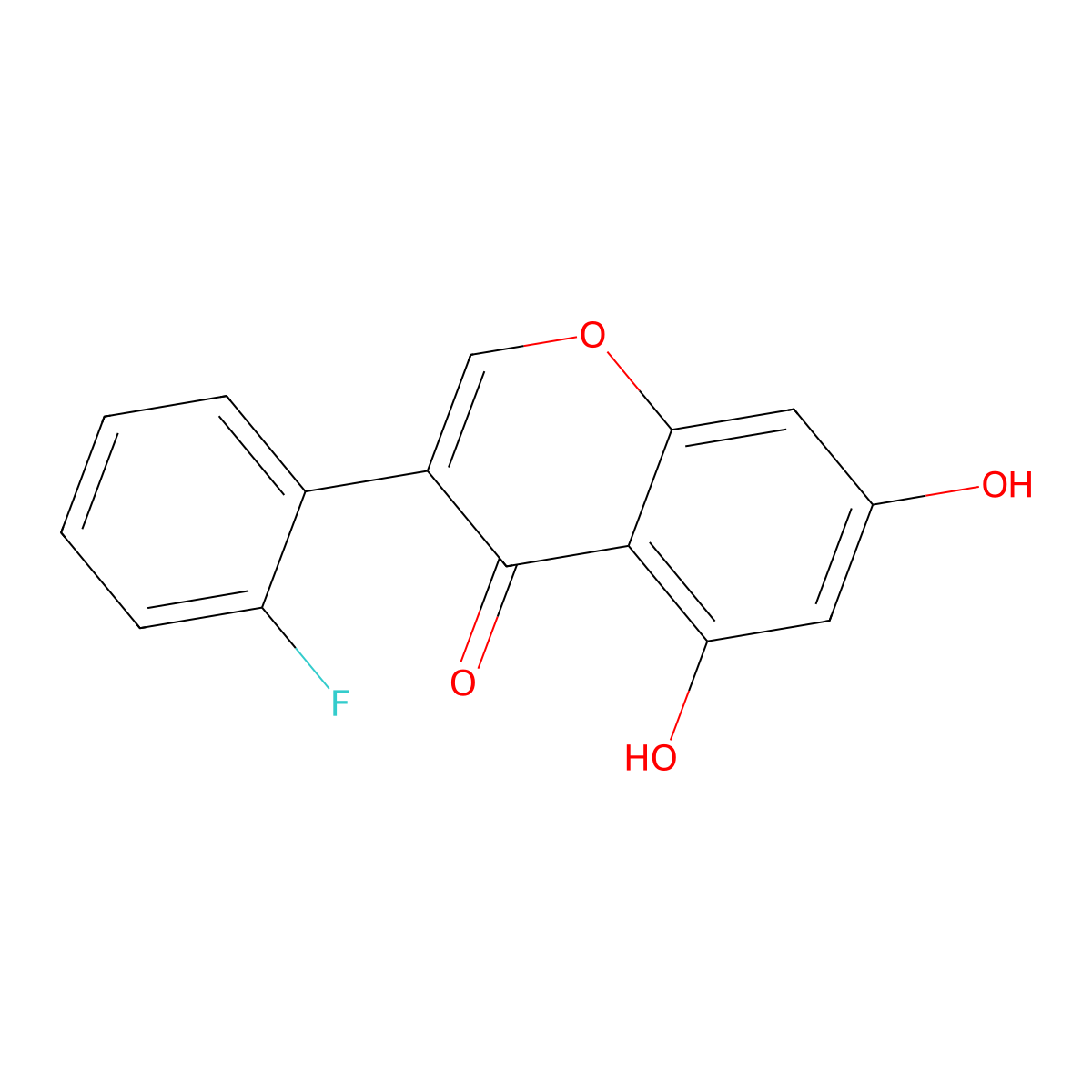 3-(2-fluorophenyl)-5,7-dihydroxy-4H-chromen-4-one molecular structure, CAS 101068-34-2