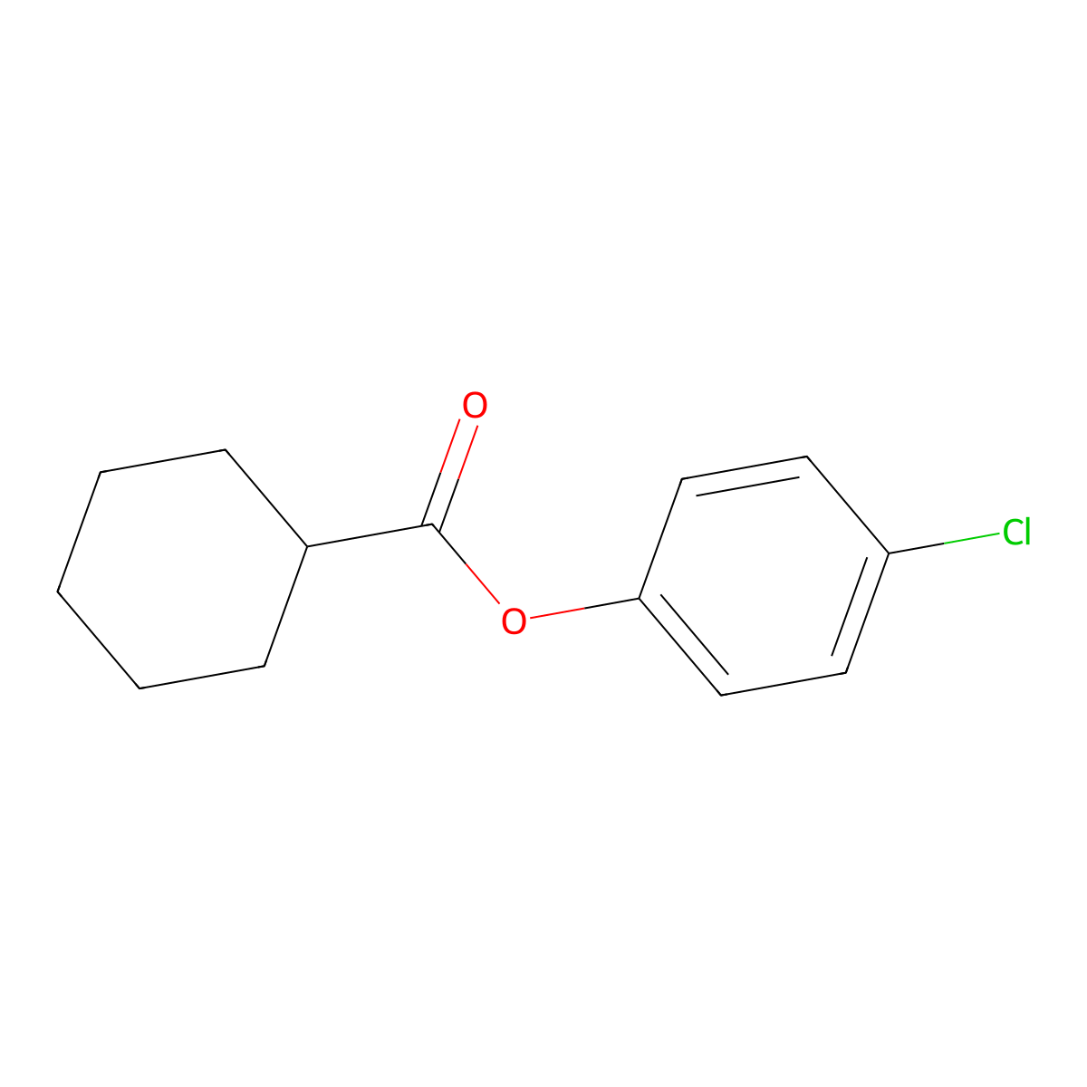 4-Chlorophenyl cyclohexanecarboxylate molecular structure, CAS 101068-41-1