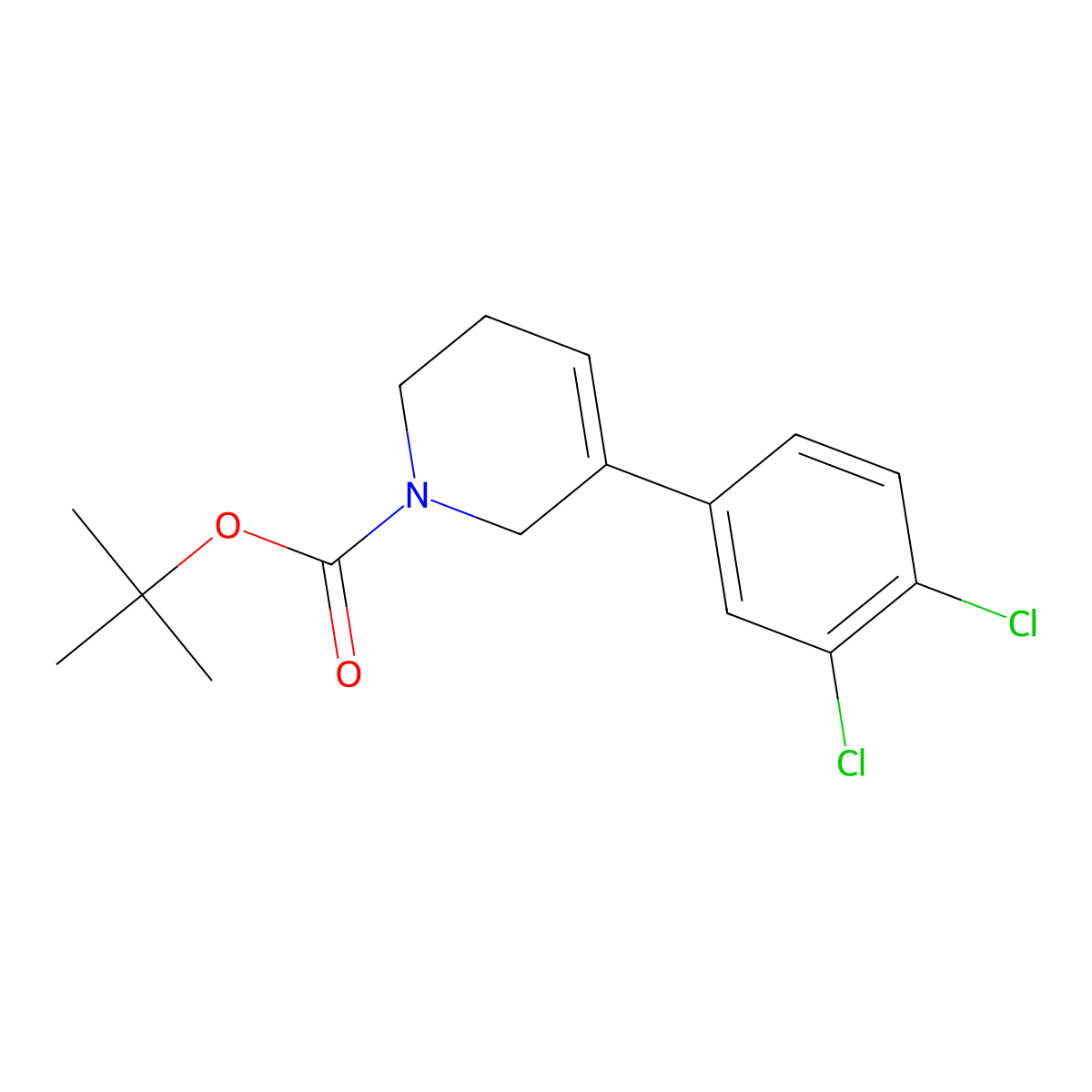 Tert-butyl 5-(3,4-dichlorophenyl)-3,6-dihydropyridine-1(2H)-carboxylate molecular structure, CAS 1010684-95-3