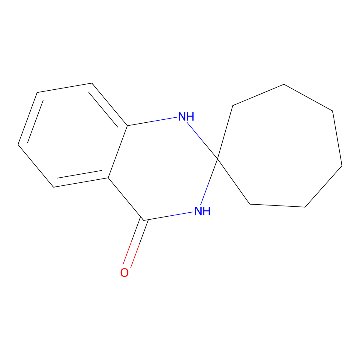 1'H-spiro[cycloheptane-1,2'-quinazolin]-4'(3'H)-one molecular structure, CAS 101069-64-1
