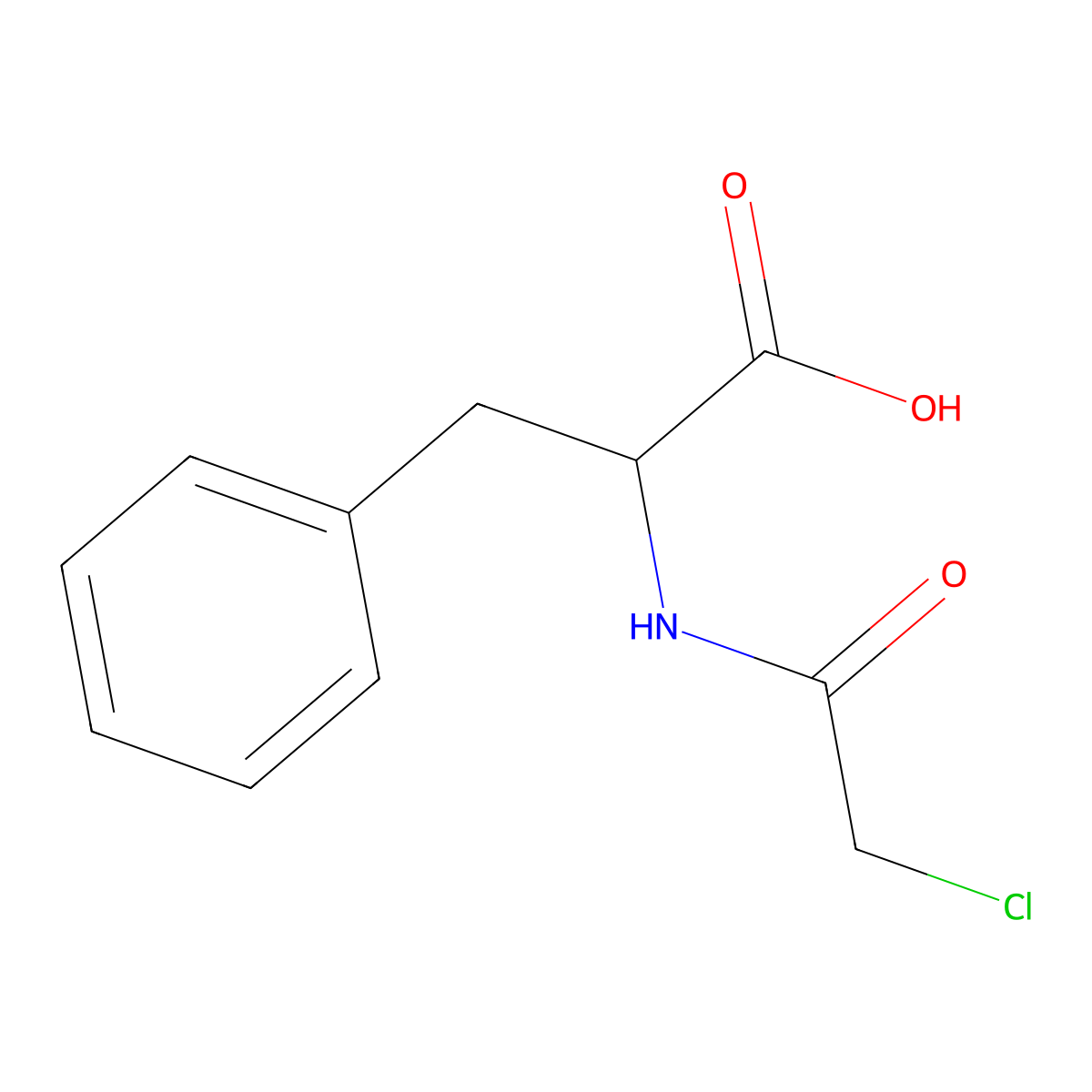 N-Chloroacetyl-D-phenylalanine molecular structure, CAS 101072-54-2