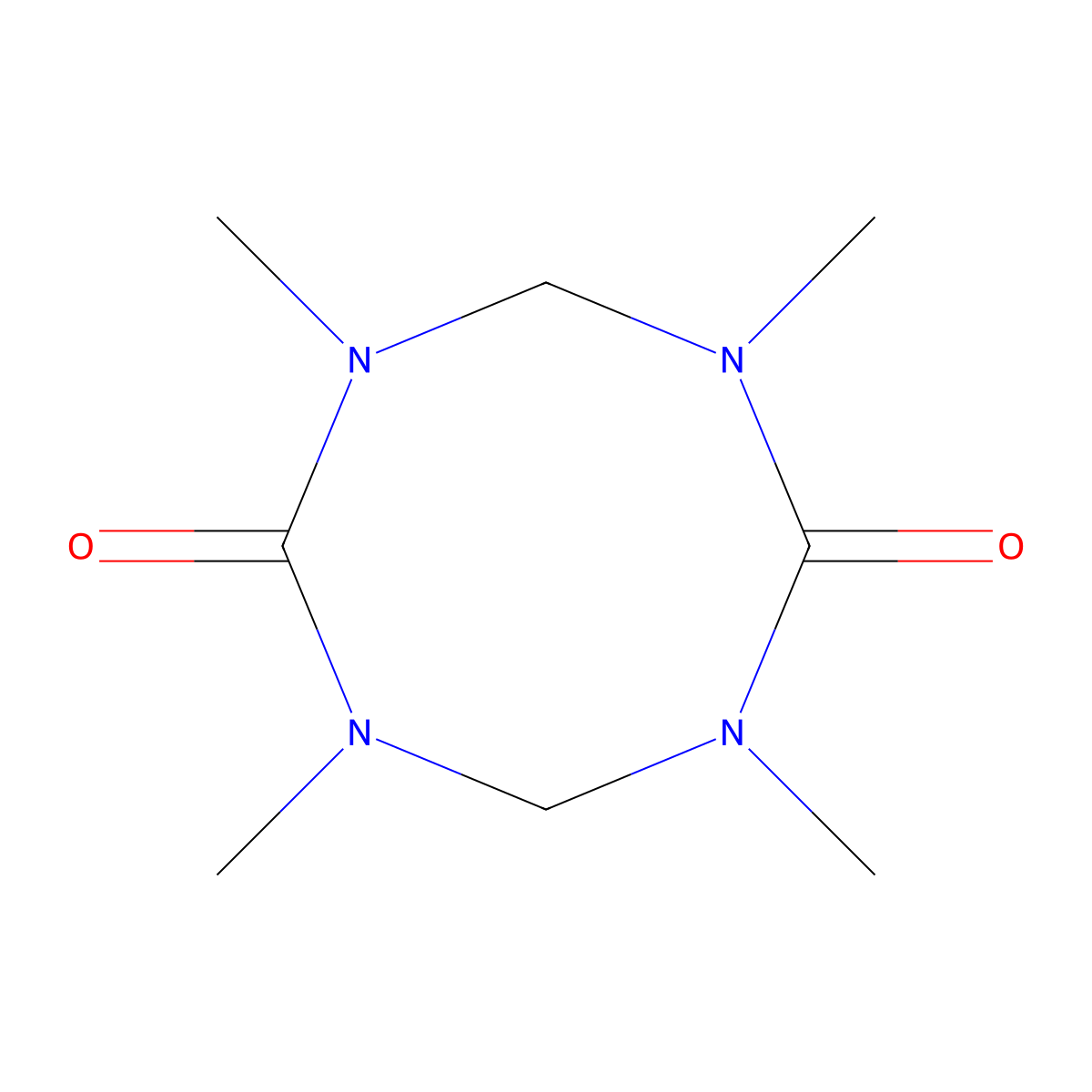 1,3,5,7-Tetramethyltetrahydro-2,6(1H,3H)-1,3,5,7-tetrazocine-2,6-dione molecular structure, CAS 101074-13-9