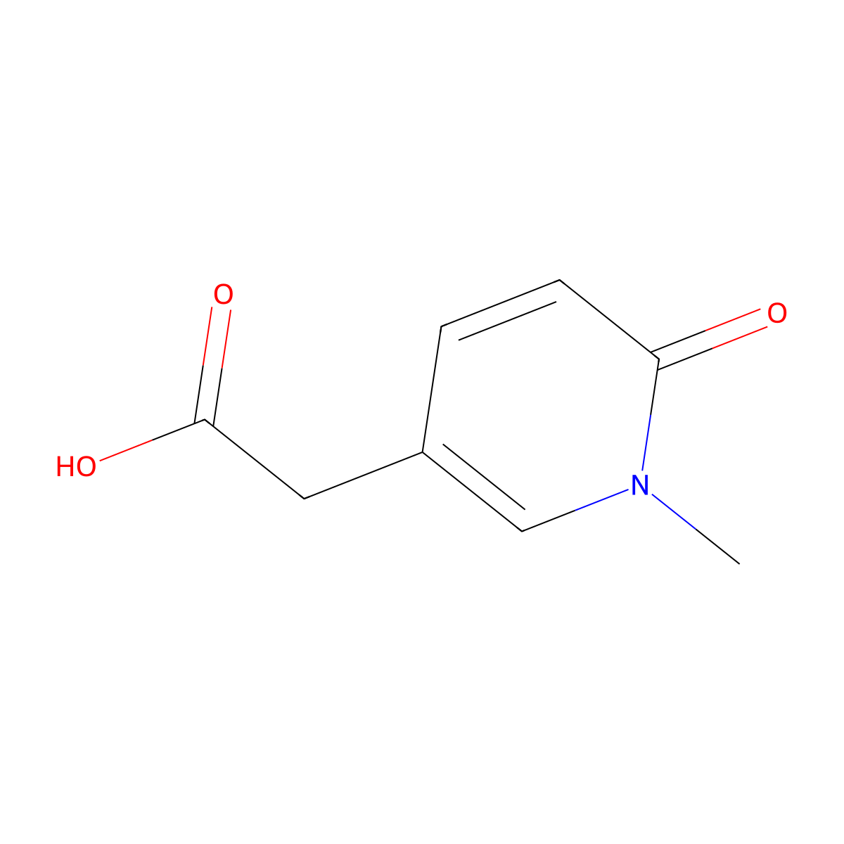 2-(1-Methyl-6-oxo-1,6-dihydropyridin-3-yl)acetic acid molecular structure, CAS 101074-55-9