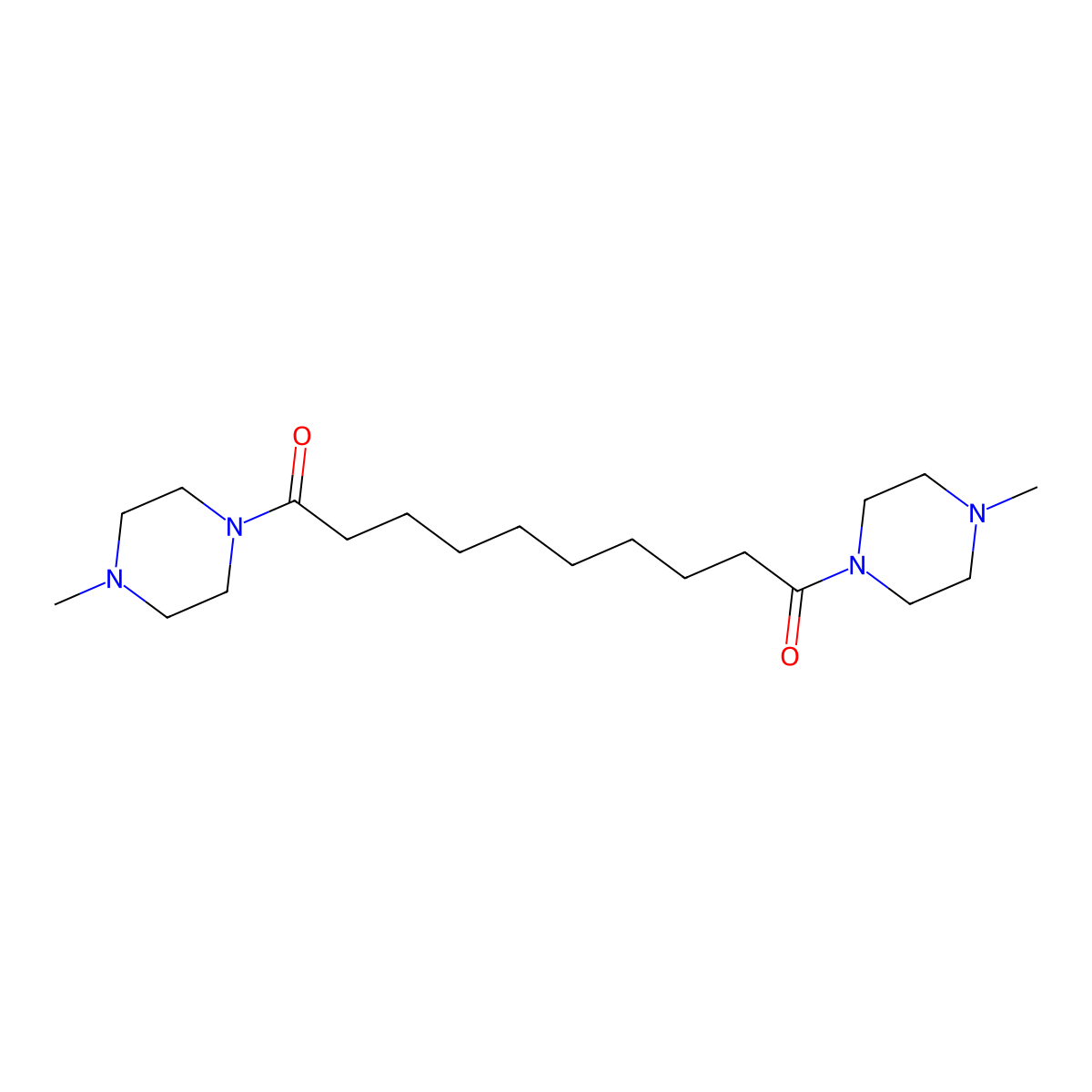 1,10-Bis(4-methylpiperazin-1-yl)decane-1,10-dione molecular structure, CAS 101077-11-6