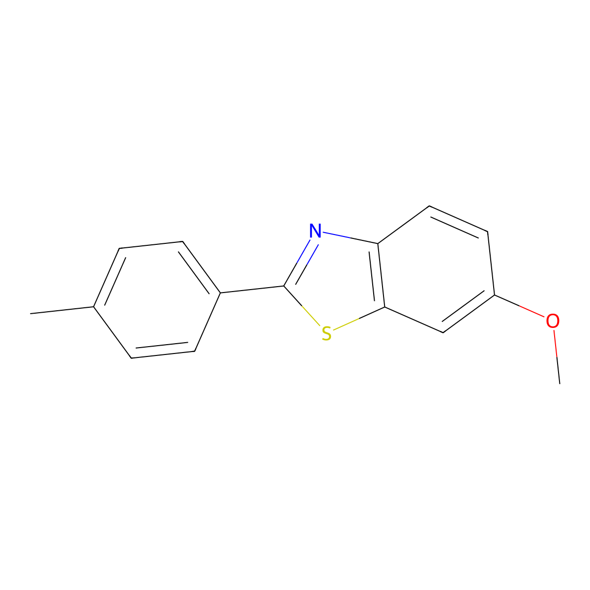 6-Methoxy-2-(4-methylphenyl)-1,3-benzothiazole molecular structure, CAS 101078-51-7