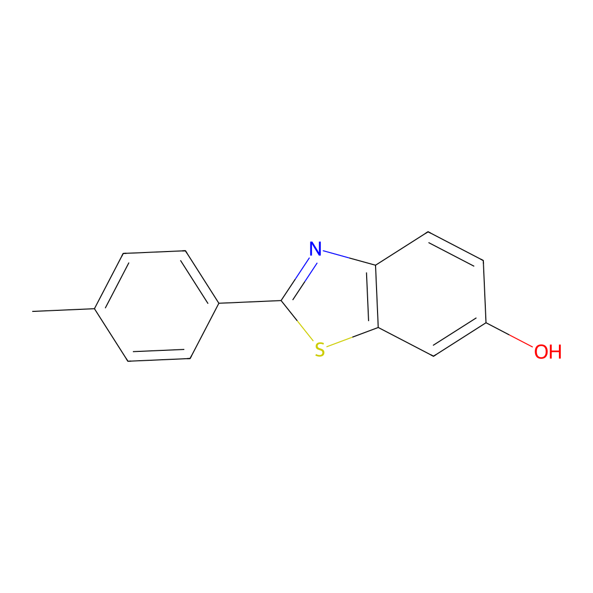 2-(4-Methylphenyl)-6-benzothiazolol molecular structure, CAS 101078-54-0