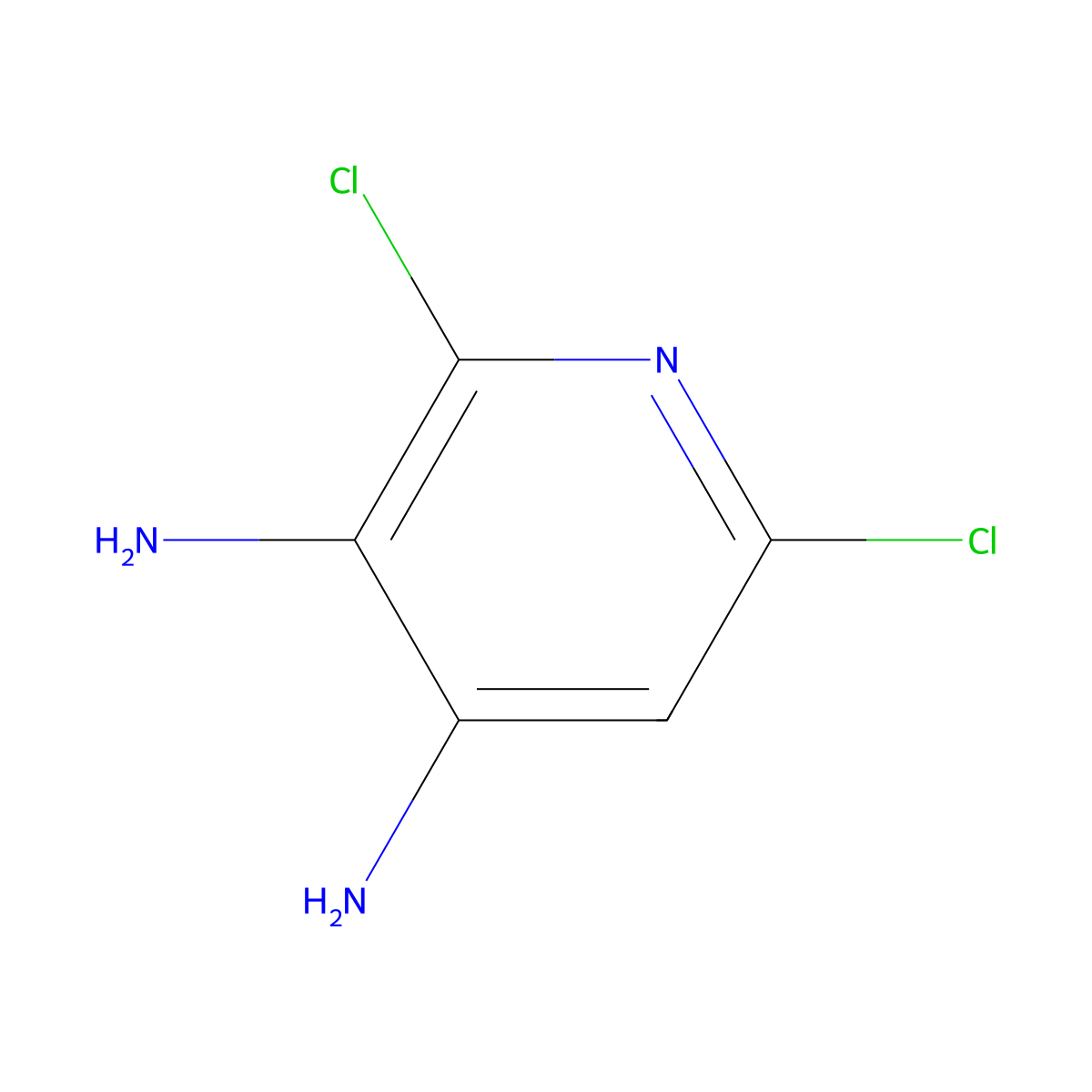 2,6-Dichloropyridine-3,4-diamine molecular structure, CAS 101079-63-4