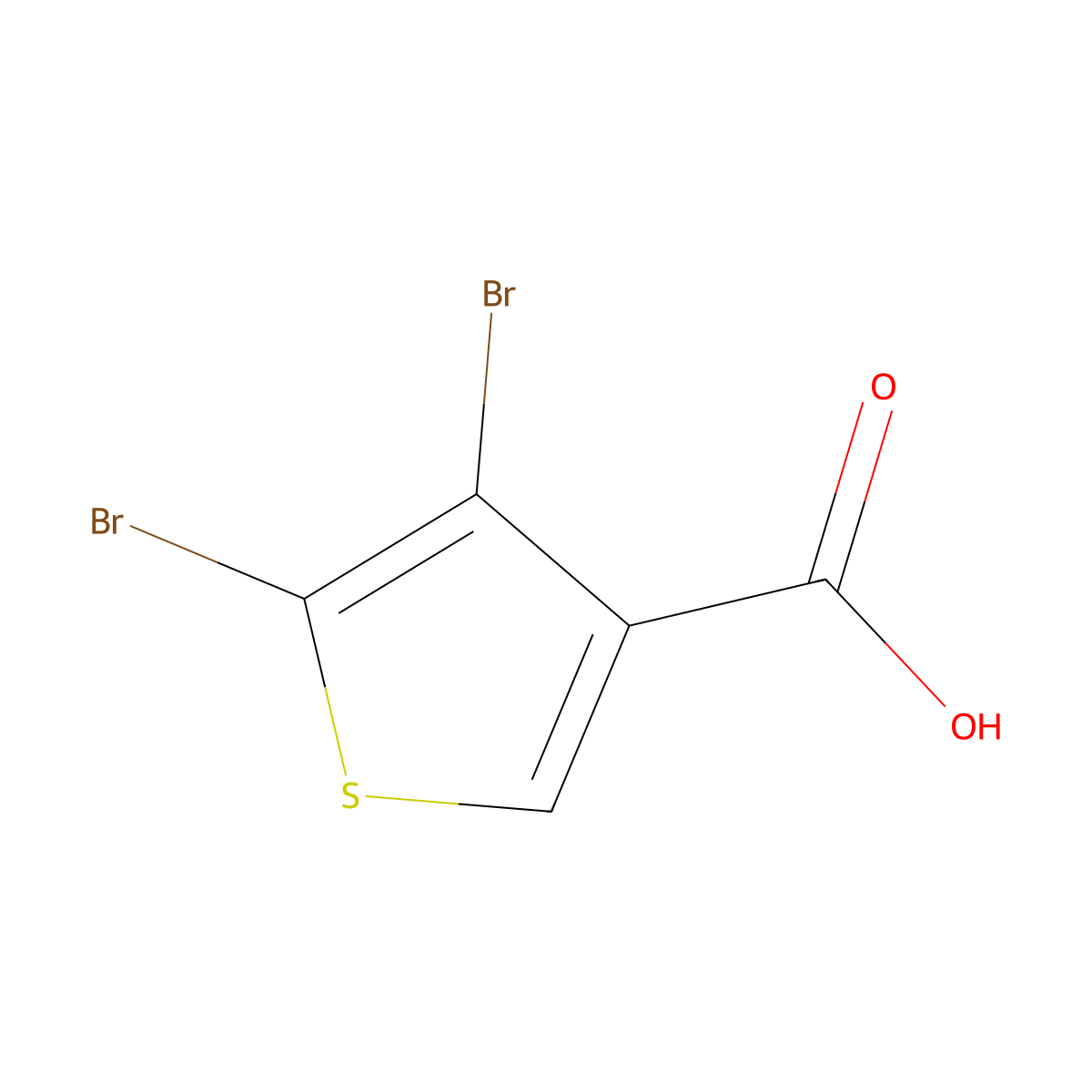 4,5-Dibromothiophene-3-carboxylic acid molecular structure, CAS 101079-66-7
