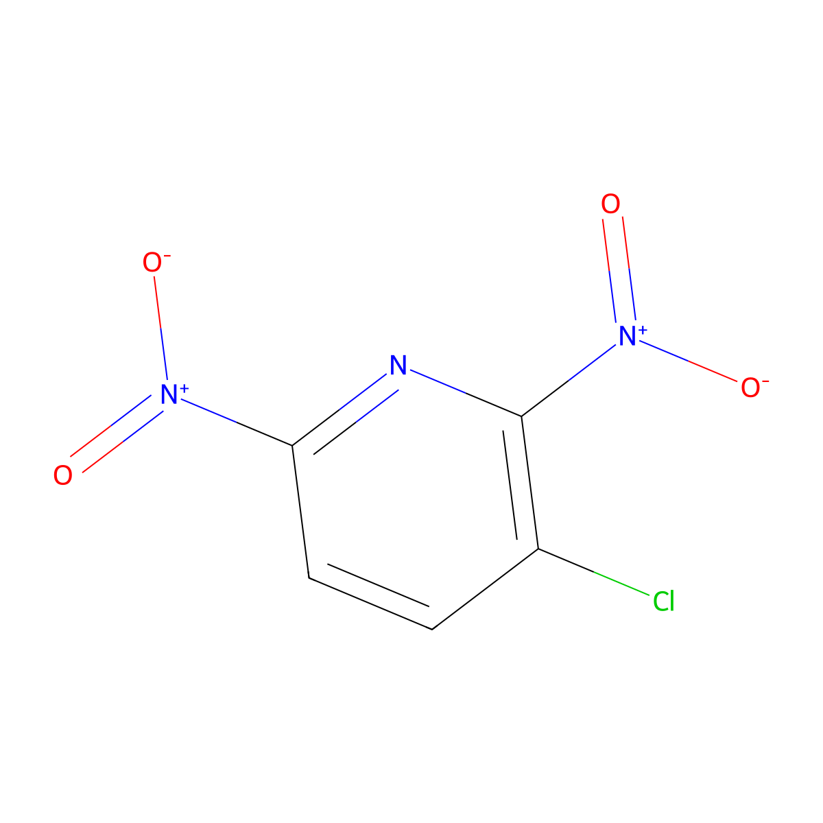 3-Chloro-2,6-dinitropyridine molecular structure, CAS 101079-67-8