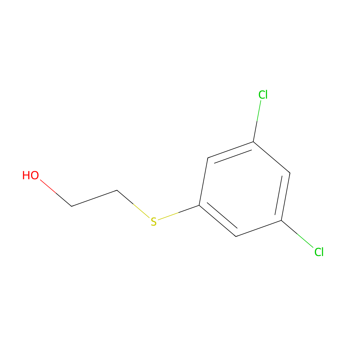 3,5-Dichlorophenyl thioethanol molecular structure, CAS 101079-86-1