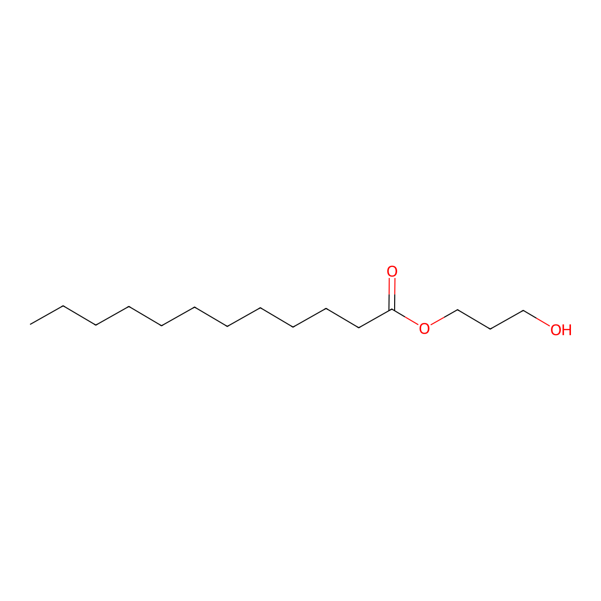 3-Hydroxypropyl laurate molecular structure, CAS 10108-22-2