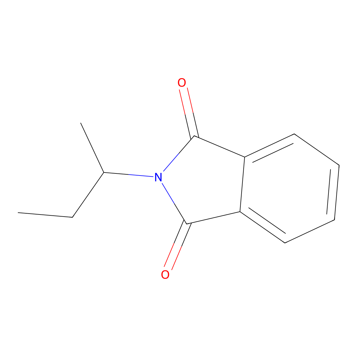 1H-Isoindole-1,3(2H)-dione, 2-(1-methylpropyl)- molecular structure, CAS 10108-61-9