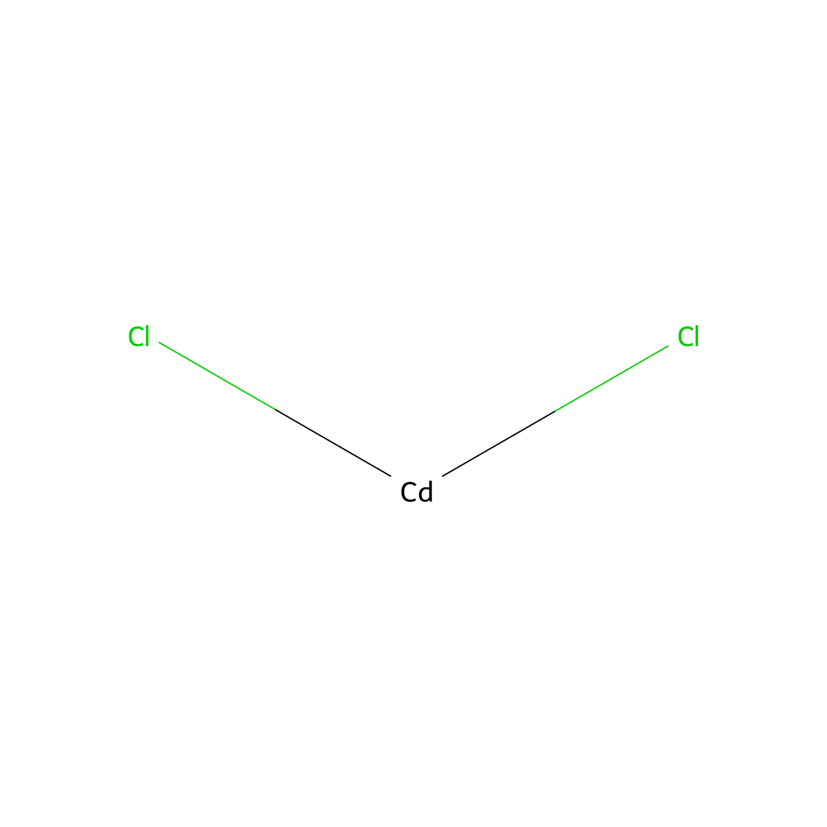 Cadmium Chloride molecular structure, CAS 10108-64-2