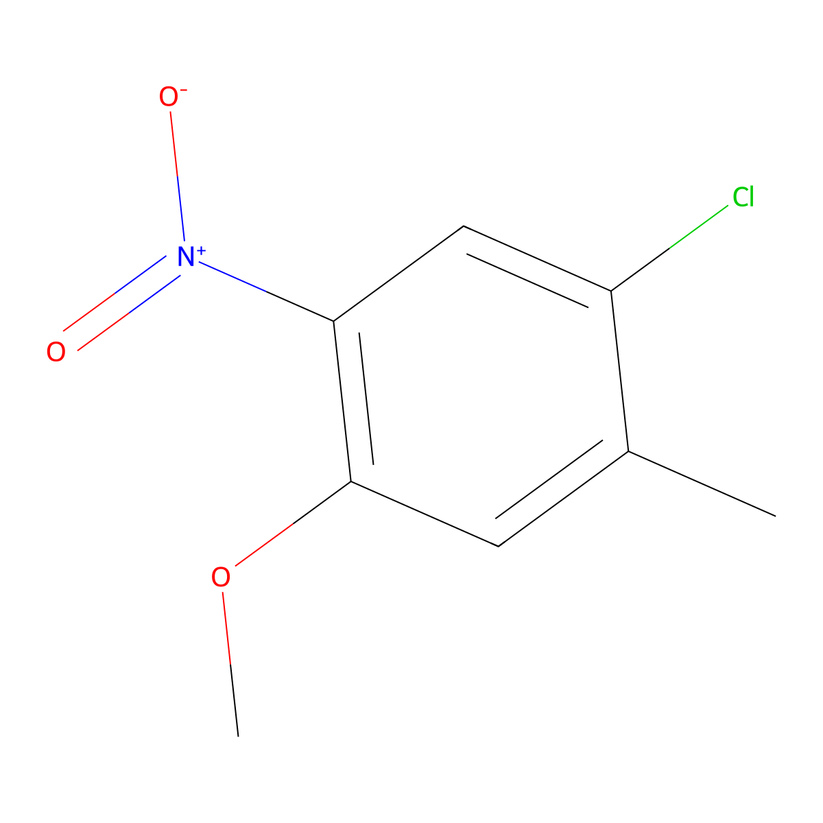 1-Chloro-4-methoxy-2-methyl-5-nitrobenzene molecular structure, CAS 101080-03-9