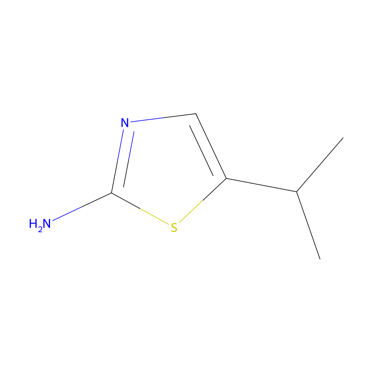 5-(Propan-2-yl)-1,3-thiazol-2-amine molecular structure, CAS 101080-15-3