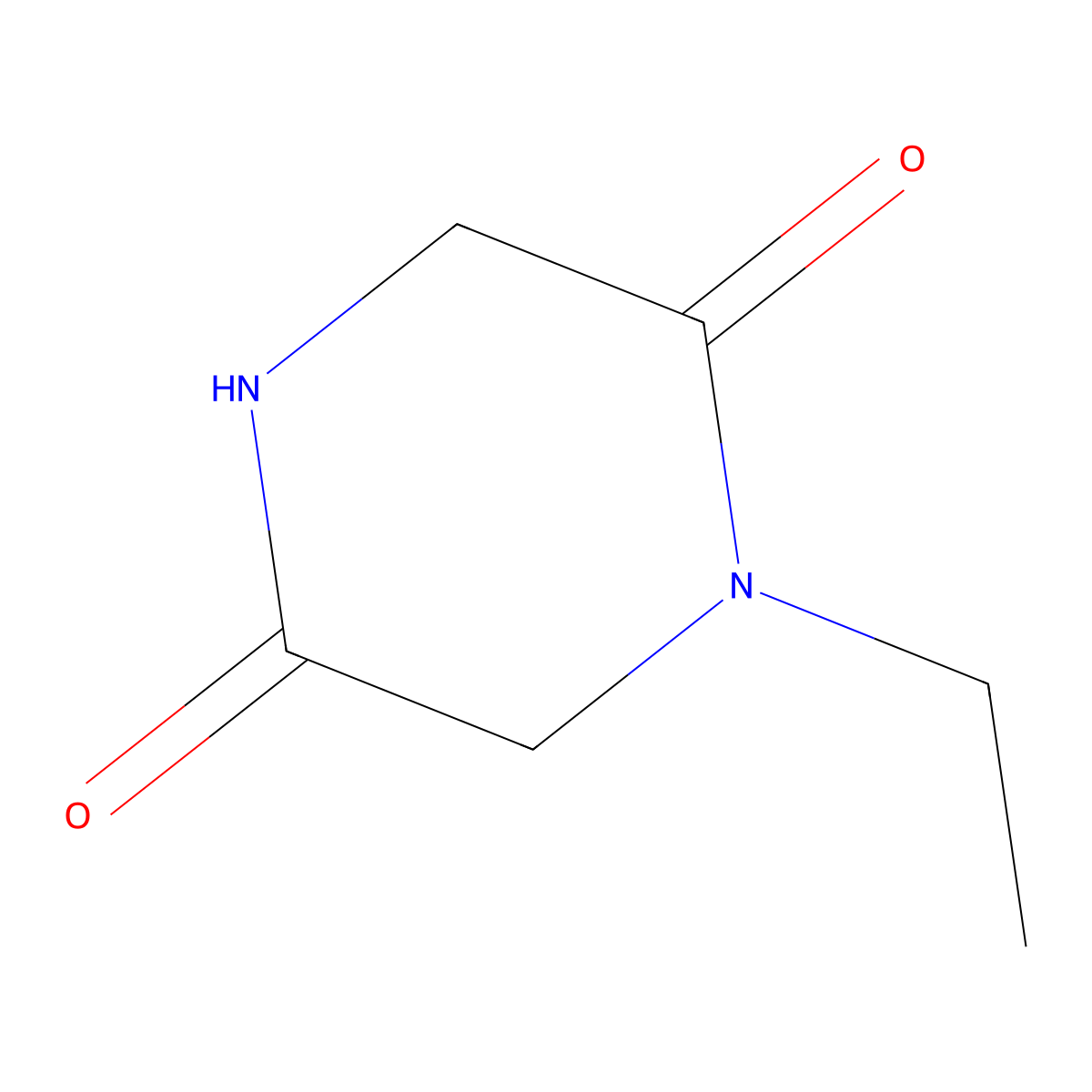 1-Ethylpiperazine-2,5-dione molecular structure, CAS 101080-43-7