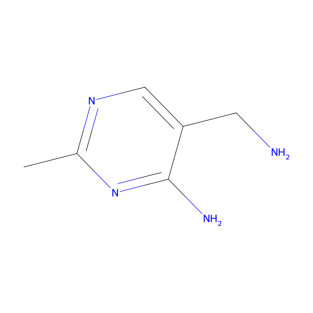 4-Amino-2-methyl-5-pyrimidinemethanamine molecular structure, CAS 101080-48-2