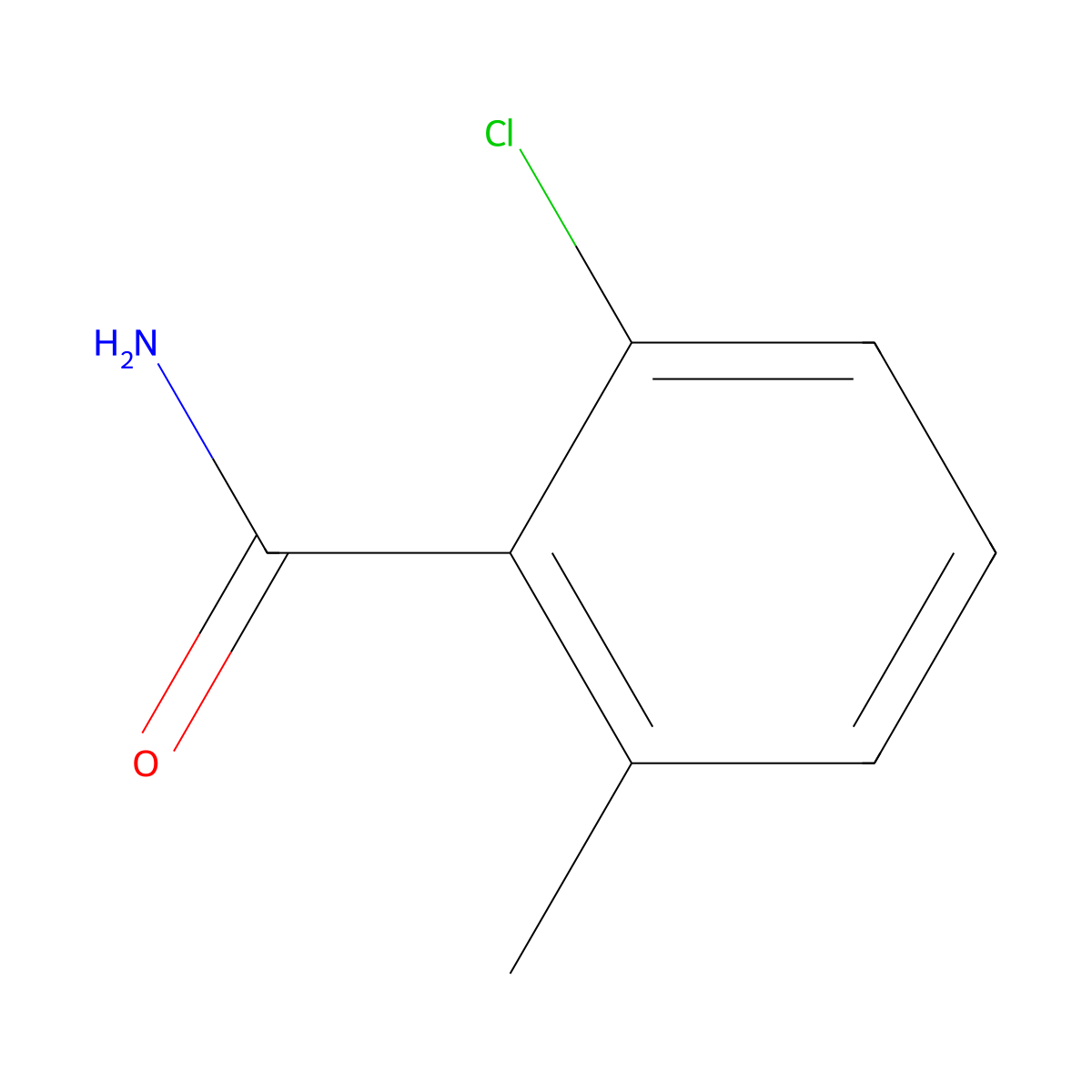 Benzamide, 2-chloro-6-methyl- molecular structure, CAS 101080-58-4