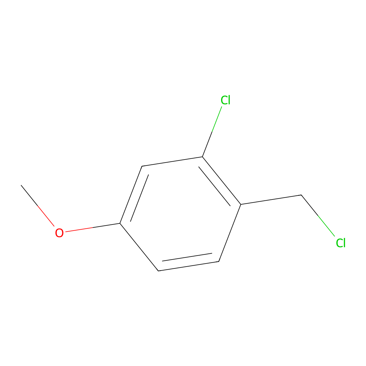 2-Chloro-1-(chloromethyl)-4-methoxybenzene molecular structure, CAS 101080-63-1