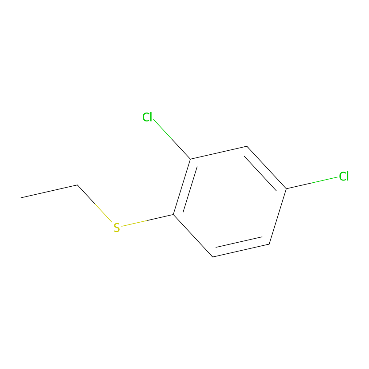2,4-Dichlorophenyl ethyl sulfide molecular structure, CAS 101080-66-4