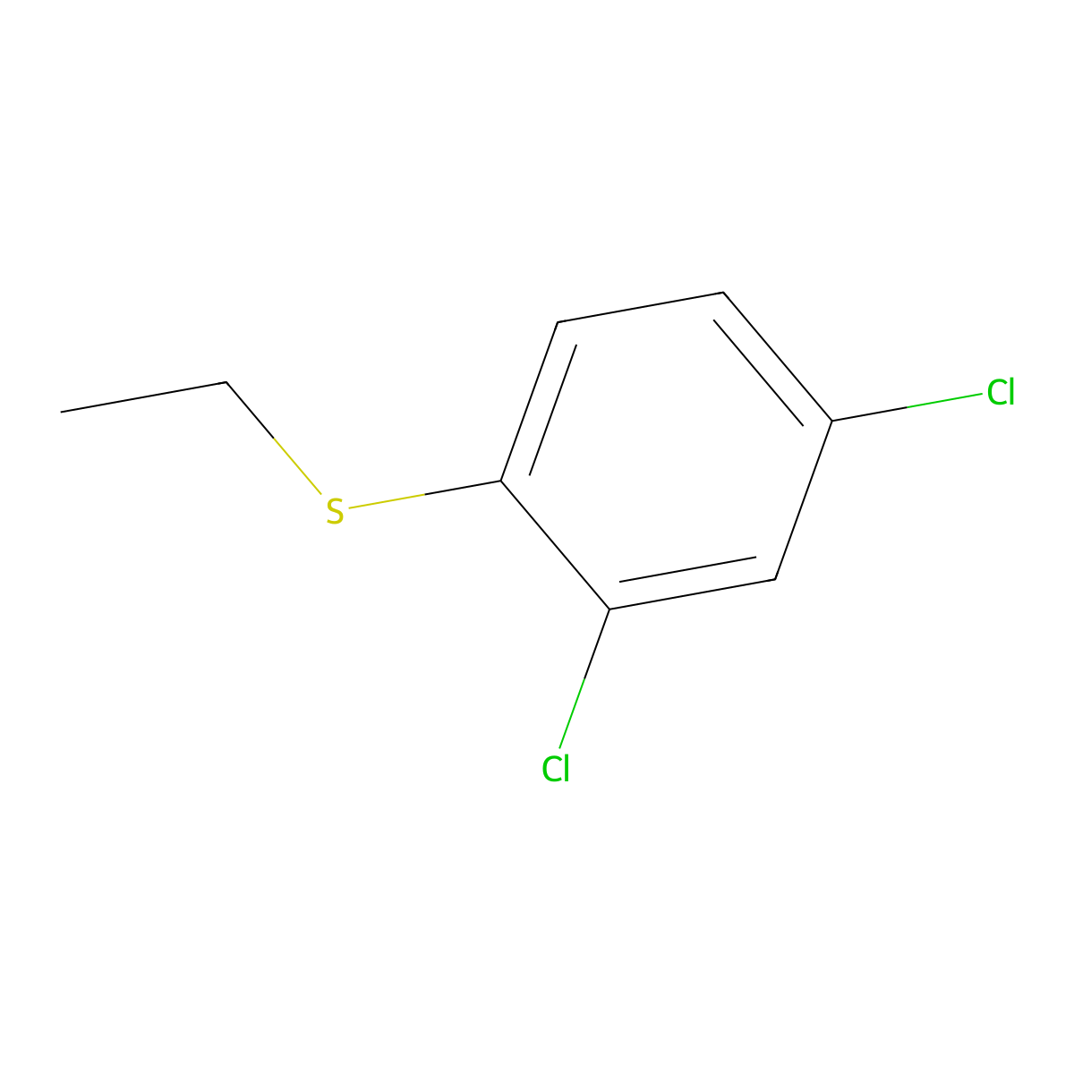 2,4-Dichlorophenyl ethyl sulfide molecular structure, CAS 101080-66-4
