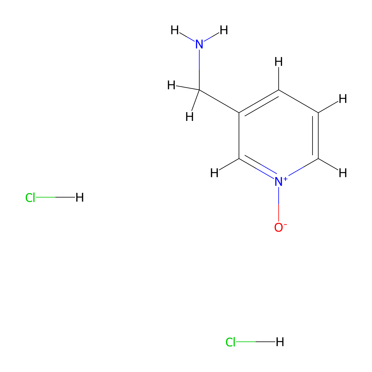 3-(Aminomethyl)pyridin-1-ium-1-olate dihydrochloride molecular structure, CAS 1010800-28-8
