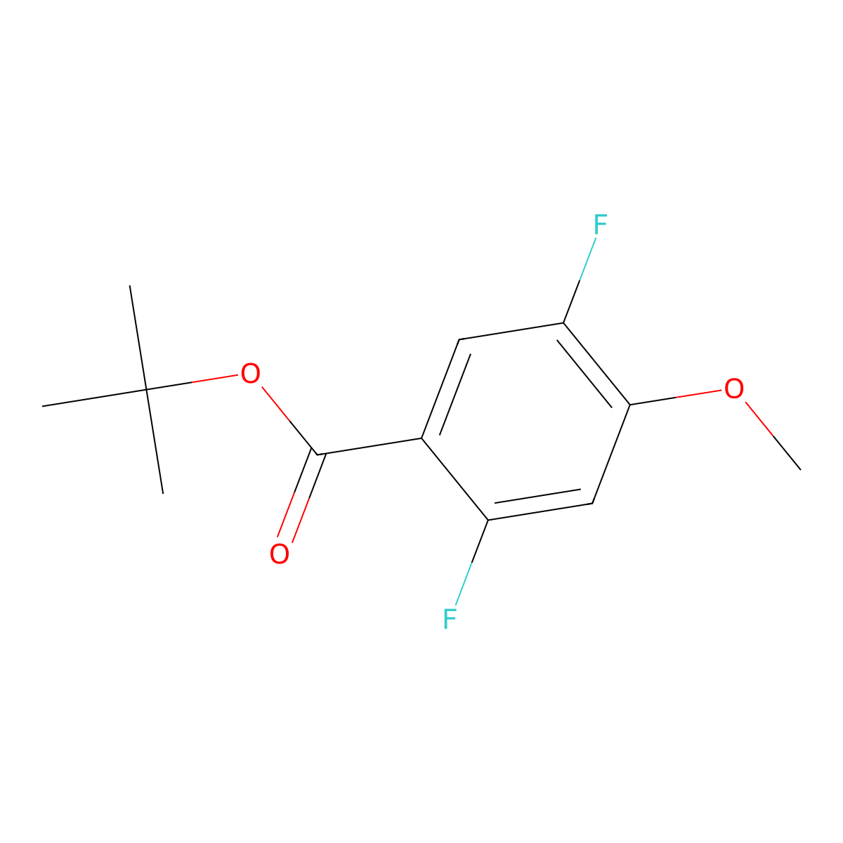 Tert-butyl 2,5-difluoro-4-methoxybenzoate molecular structure, CAS 1010800-83-5
