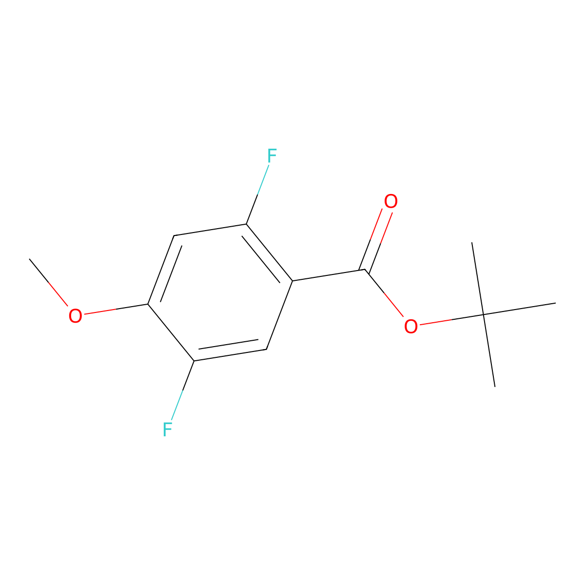 Tert-butyl 2,5-difluoro-4-methoxybenzoate molecular structure, CAS 1010800-83-5