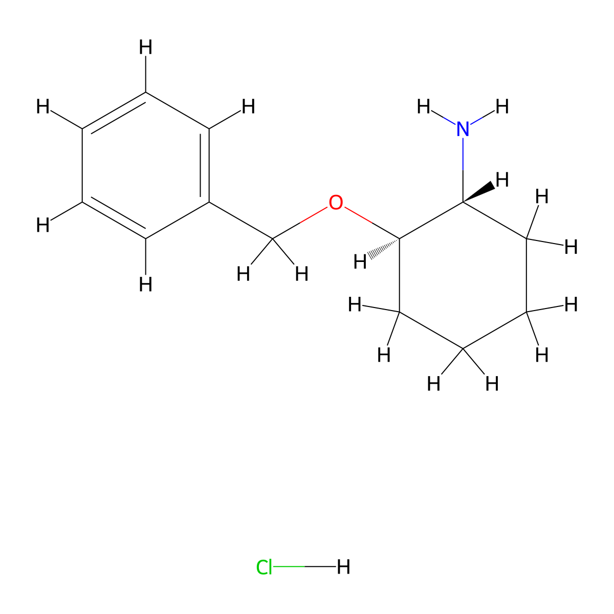 (1R,2R)-2-(Benzyloxy)cyclohexanamine hydrochloride molecular structure, CAS 1010811-75-2