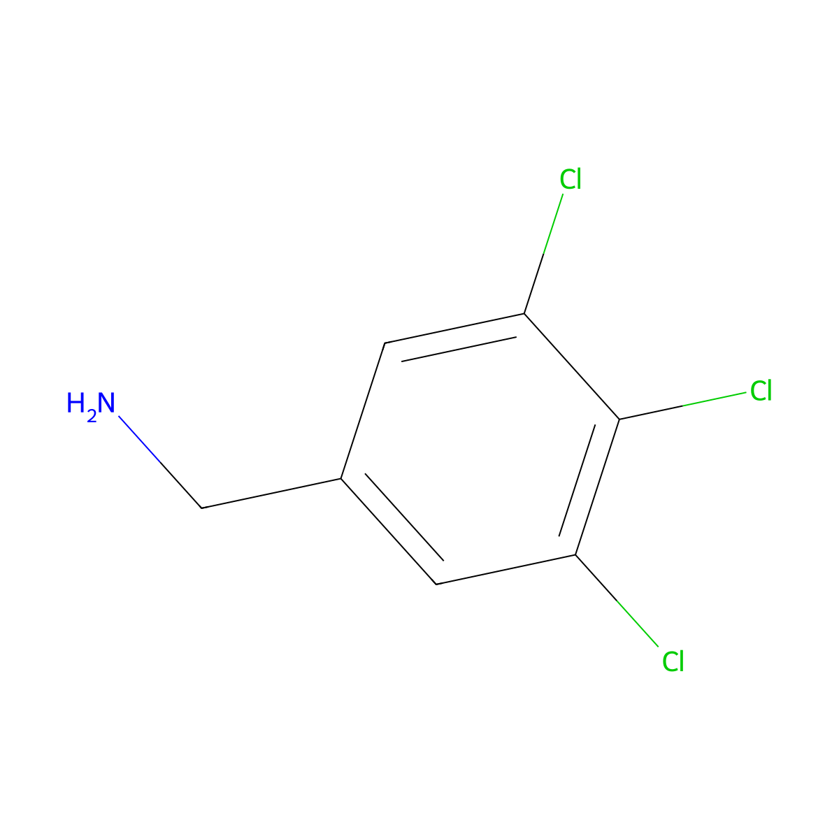 (3,4,5-Trichlorophenyl)methanamine molecular structure, CAS 101084-07-5
