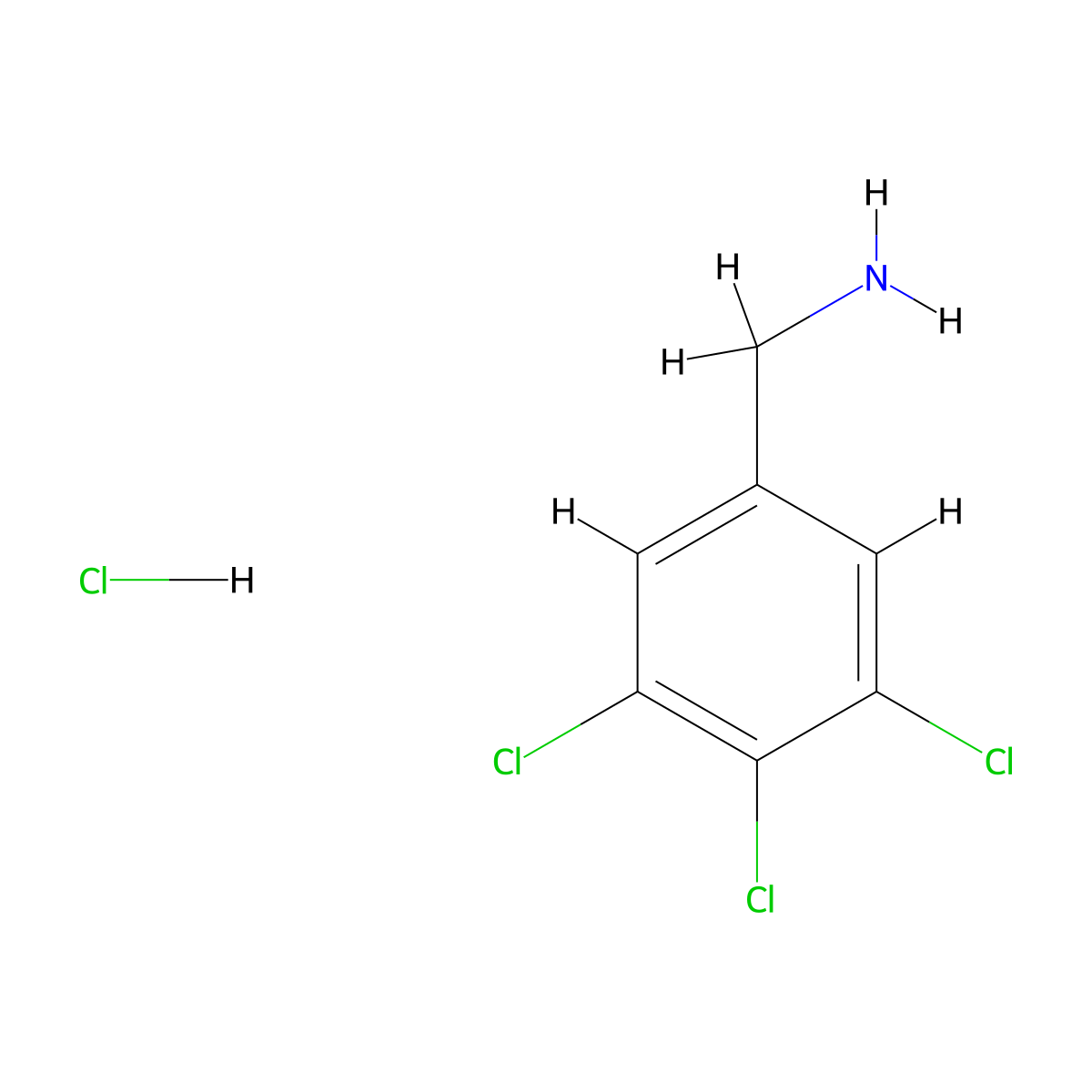 1-(3,4,5-Trichlorophenyl)methanamine hydrochloride molecular structure, CAS 101084-08-6