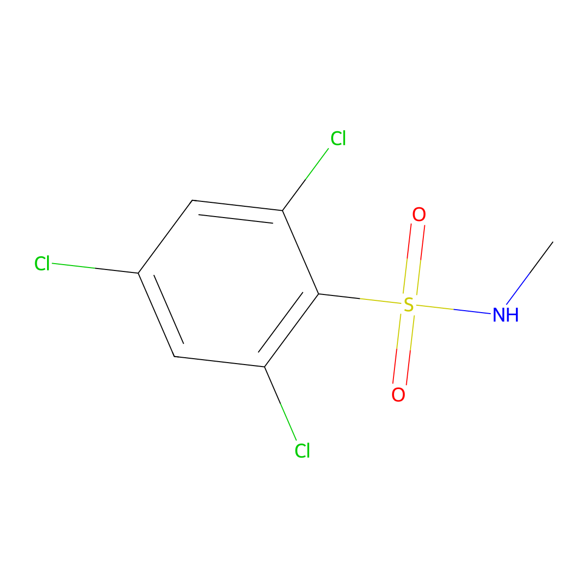 2,4,6-trichloro-N-methylbenzenesulfonamide molecular structure, CAS 101084-09-7