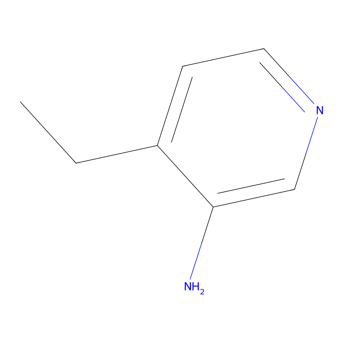 4-Ethylpyridin-3-amine molecular structure, CAS 101084-17-7