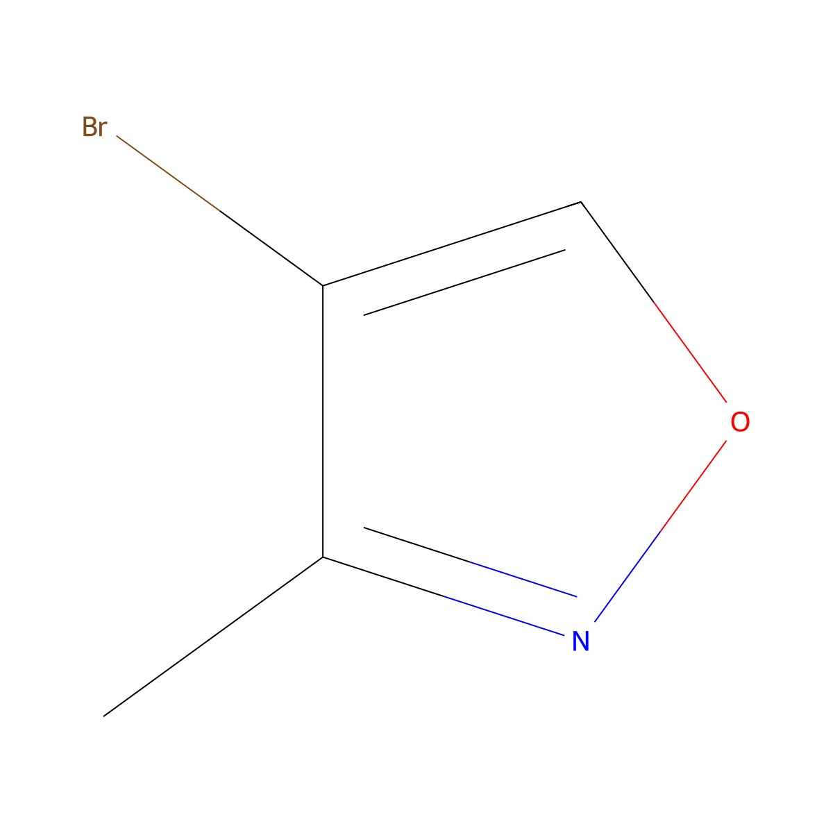 4-Bromo-3-methyl-1,2-oxazole molecular structure, CAS 101084-19-9