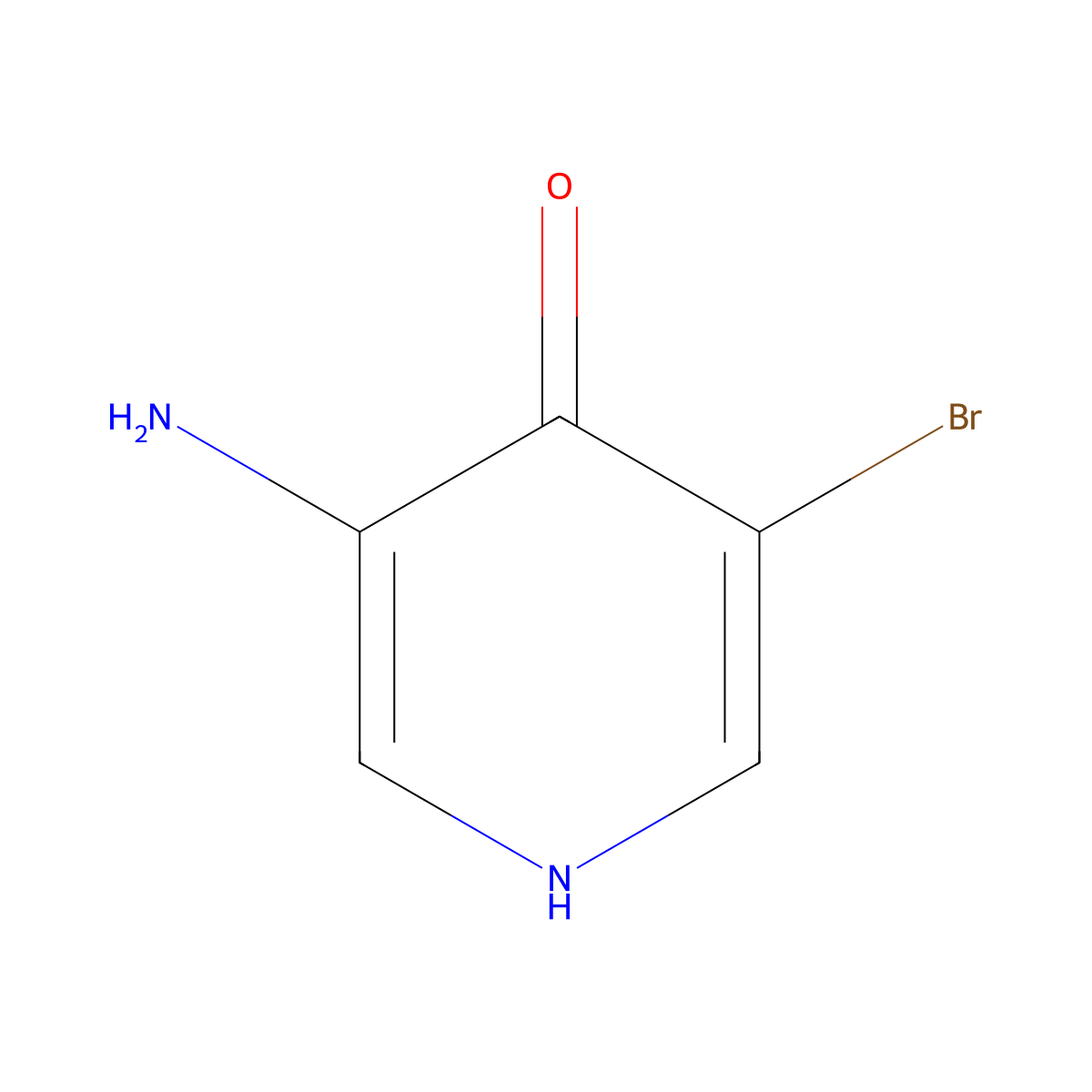 3-Amino-5-bromopyridin-4-ol molecular structure, CAS 101084-20-2