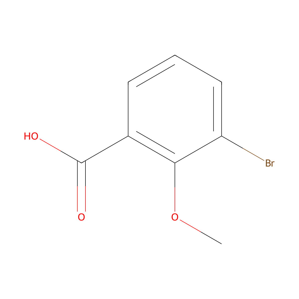 3-Bromo-2-methoxybenzoic acid molecular structure, CAS 101084-39-3