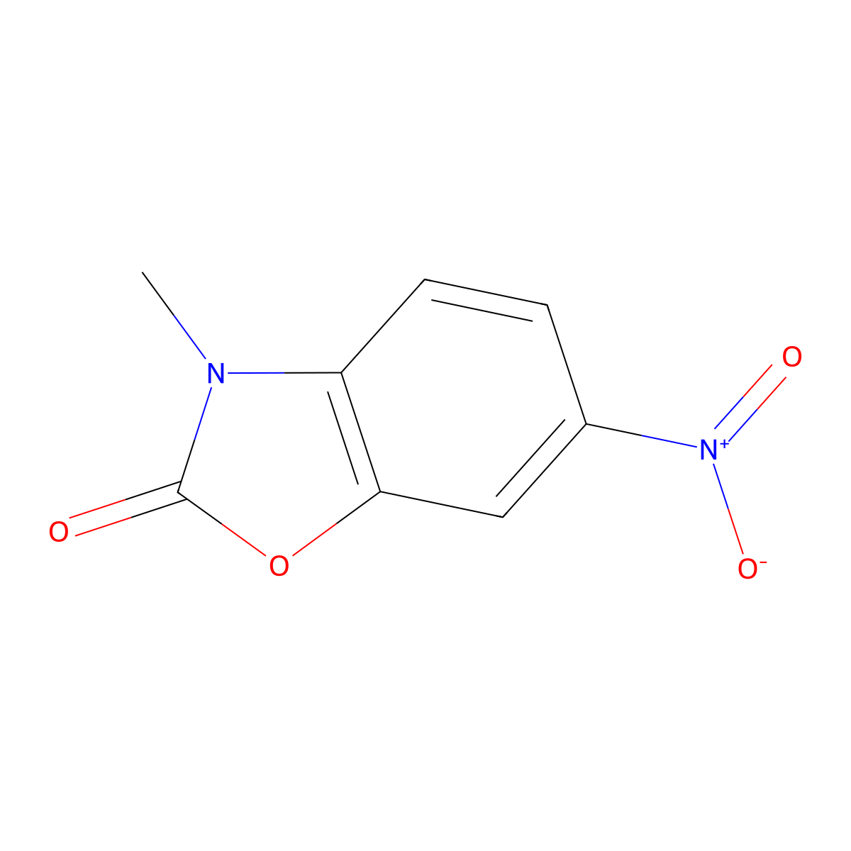 2(3H)-benzoxazolone, 3-methyl-6-nitro- molecular structure, CAS 101084-61-1